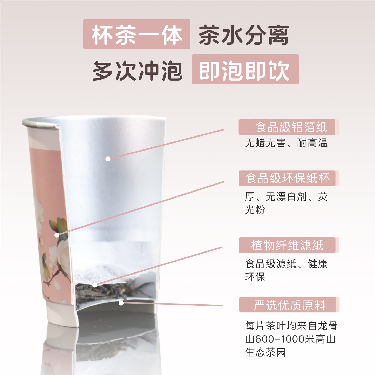 Instant Jasmine Black Tea Cup